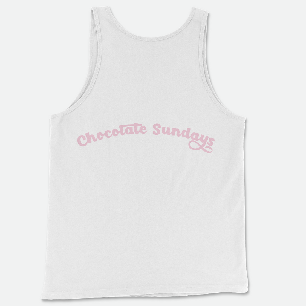 Chocolate Sundays Tank Top (White Pink)