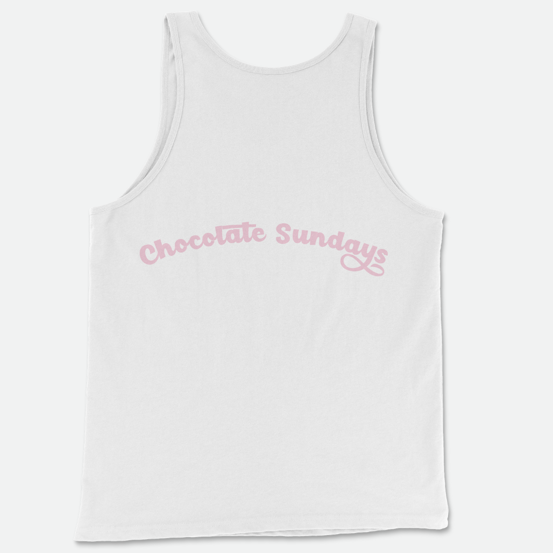 Chocolate Sundays Tank Top (White Pink)