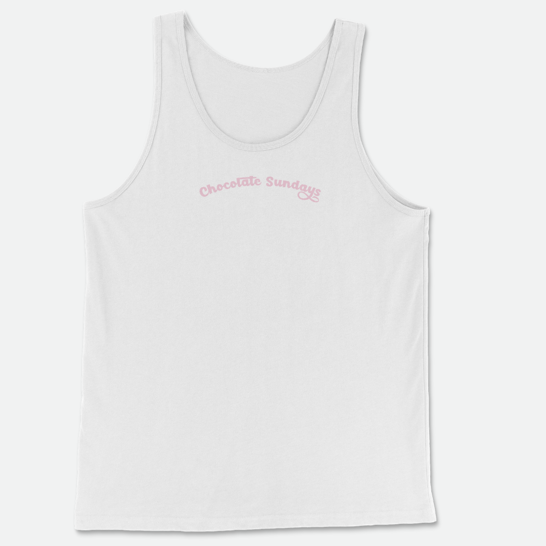 Chocolate Sundays Tank Top (White Pink)