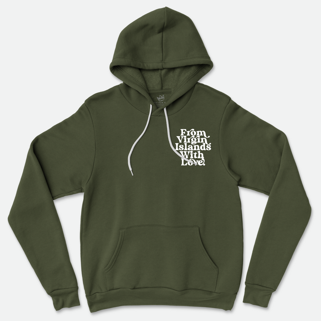 From Virgin Islands With Love Hoodie (White Print)