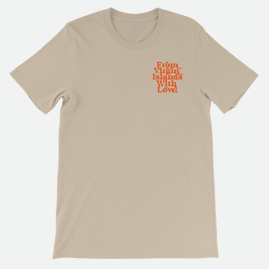 From Virgin Islands With Love T-Shirt (Orange Print)