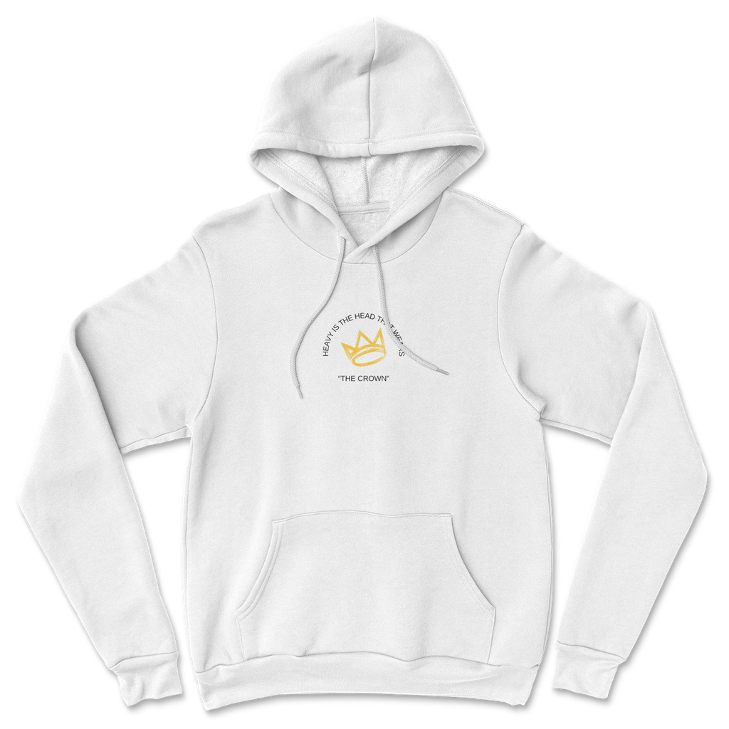 Heavy Is The Head That Wears The Crown Embroidery (White Hoodie)