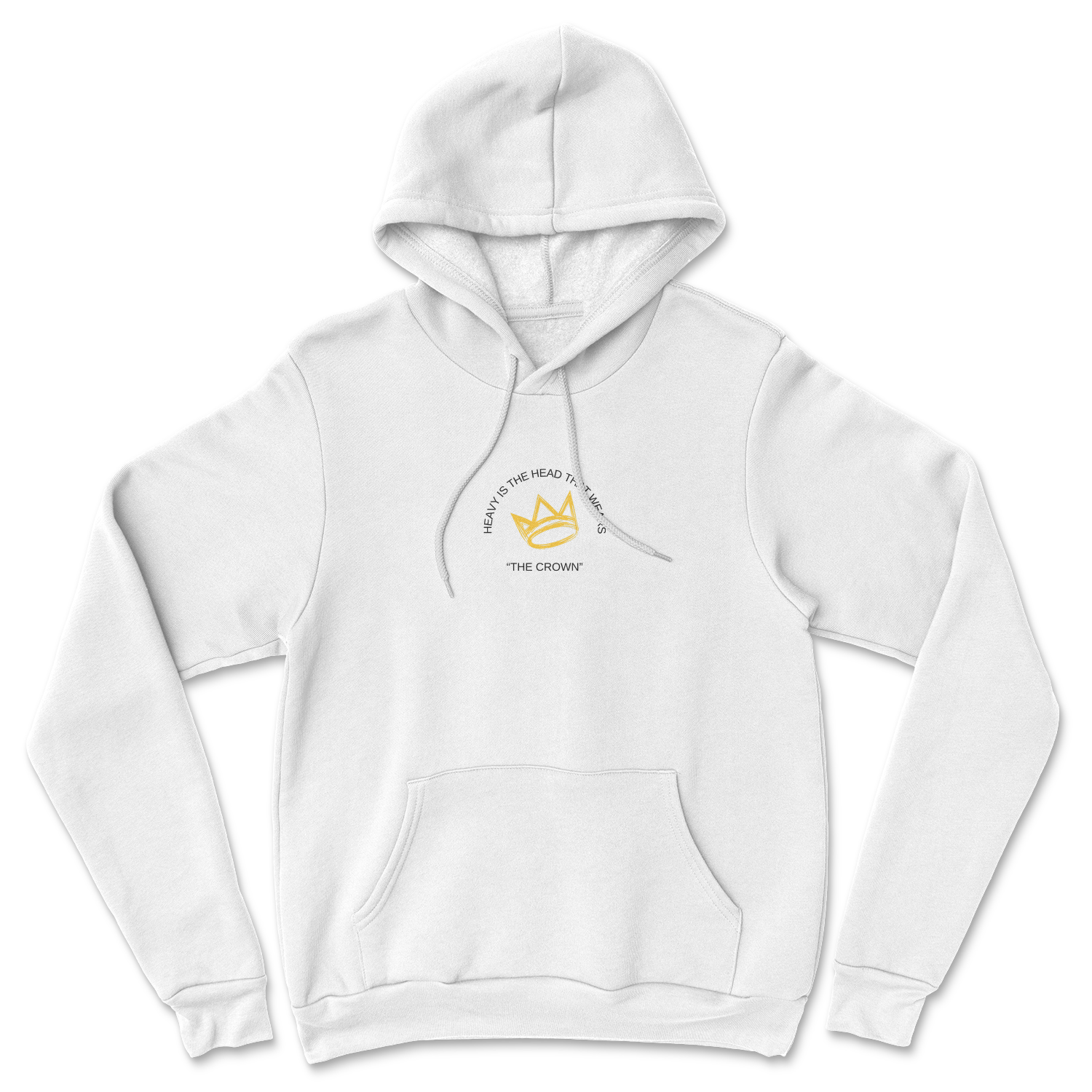 Heavy Is The Head That Wears The Crown Embroidery (White Hoodie)