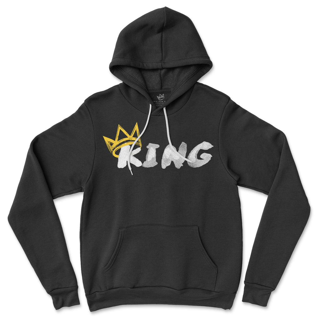 King Hoodie (White Print | Gold Crown)