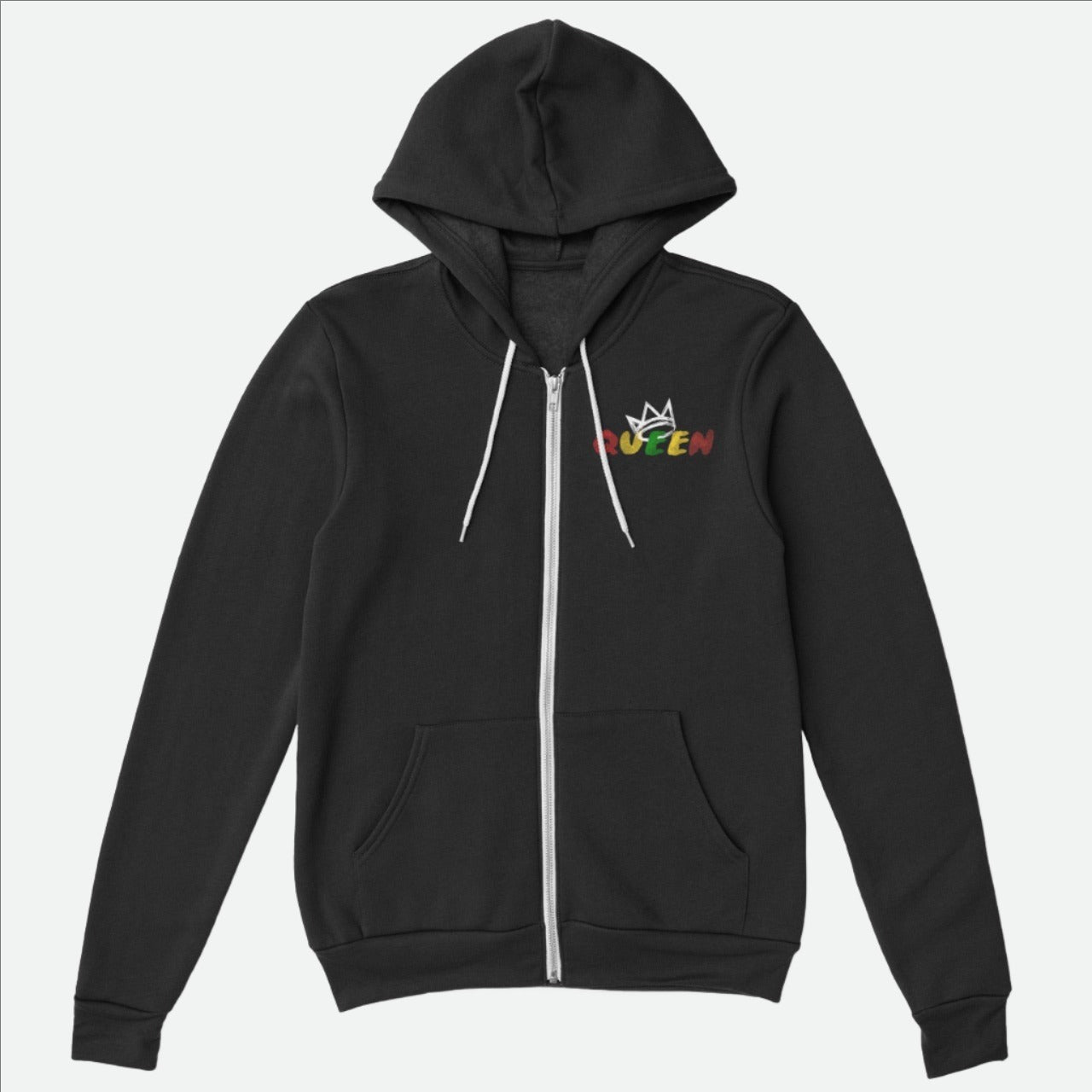 Queen Black Zip Up Hoodie